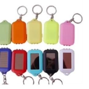 Solar Power Flashlight Keychain